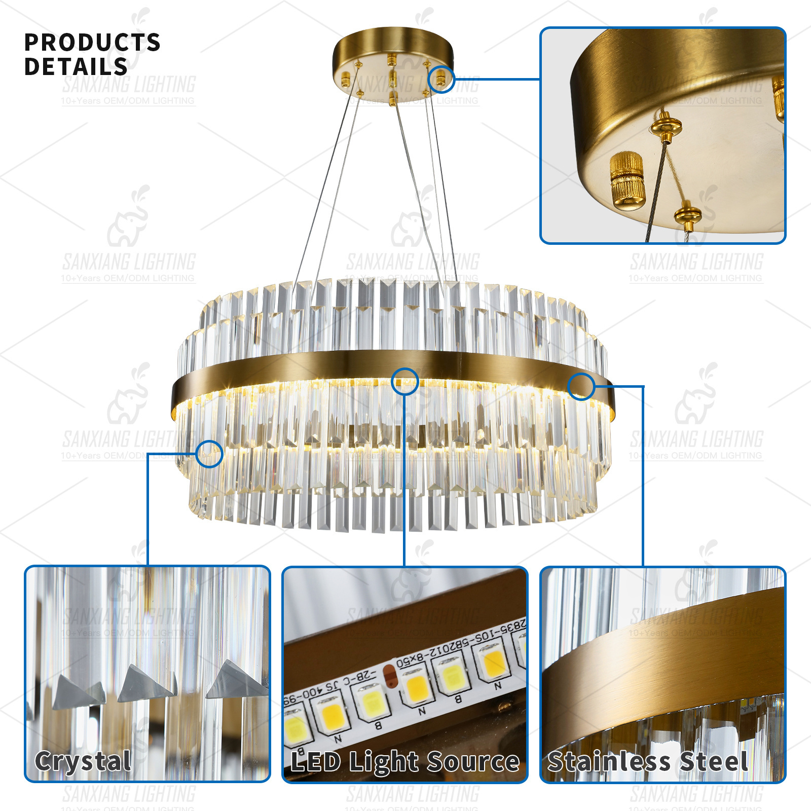 Round chandelier flush mount ceiling light lighting for living room dining room lobby bathroom restaurant