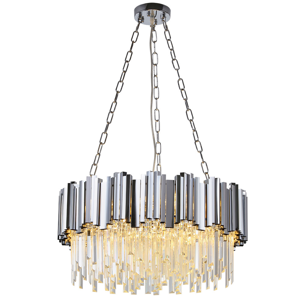 Modern Crystal Long Chandelier Crystal Living Room Luxury Led Indoor Home Large Lighting Fixtures