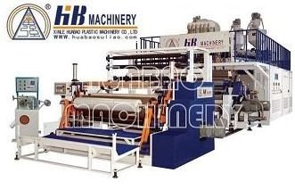 five layers cast LLDPE stretch film jumbo roll  making machine for pallet wrapping cast film line from HB Machinery