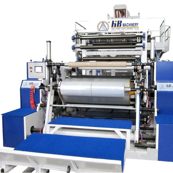 five layers cast LLDPE stretch film jumbo roll  making machine for pallet wrapping cast film line from HB Machinery