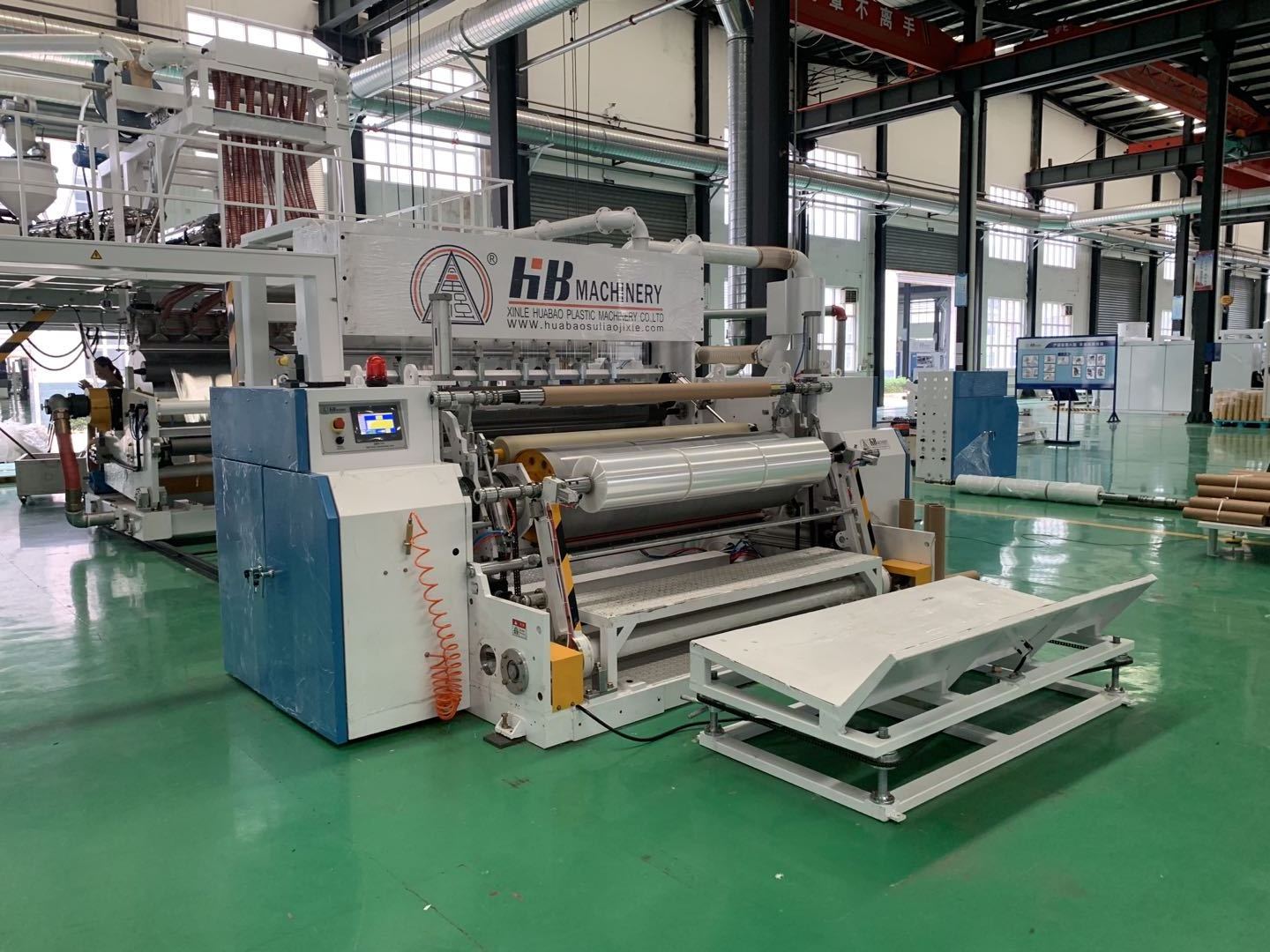 five layers cast LLDPE stretch film jumbo roll  making machine for pallet wrapping cast film line from HB Machinery