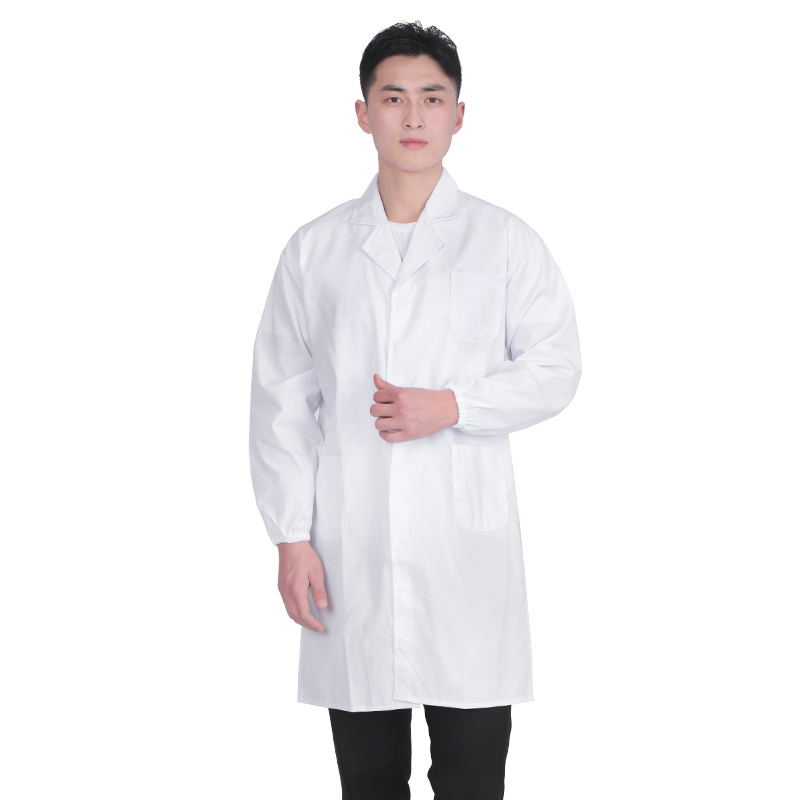 Wholesale Unisex Cotton Medical Scrubs White Disposable Lab Coats with Logo for Nursing Professionals in Hospitals