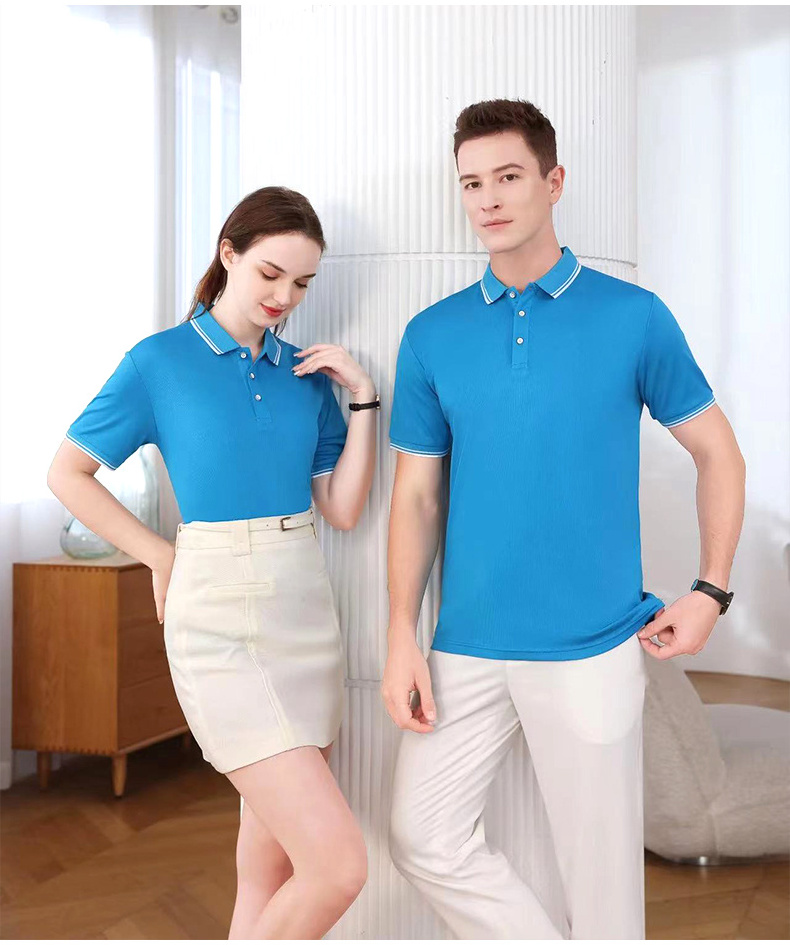 Casual Men's Golf Polo Shirt Custom Logo Embroidered on Knitted Polyester Cotton Work Material for T-Shirts