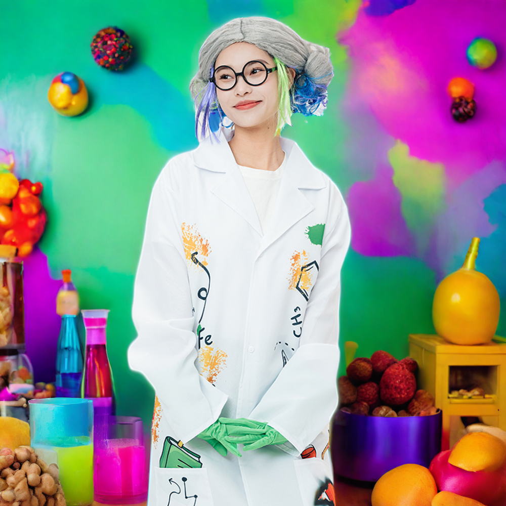 Children's Mad Scientist professional dress up costume Halloween kindergarten activity performance science experiment set