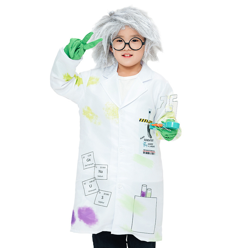 Mad Scientist Children's Cosplay Costume Performance Wear for Kindergarten Students