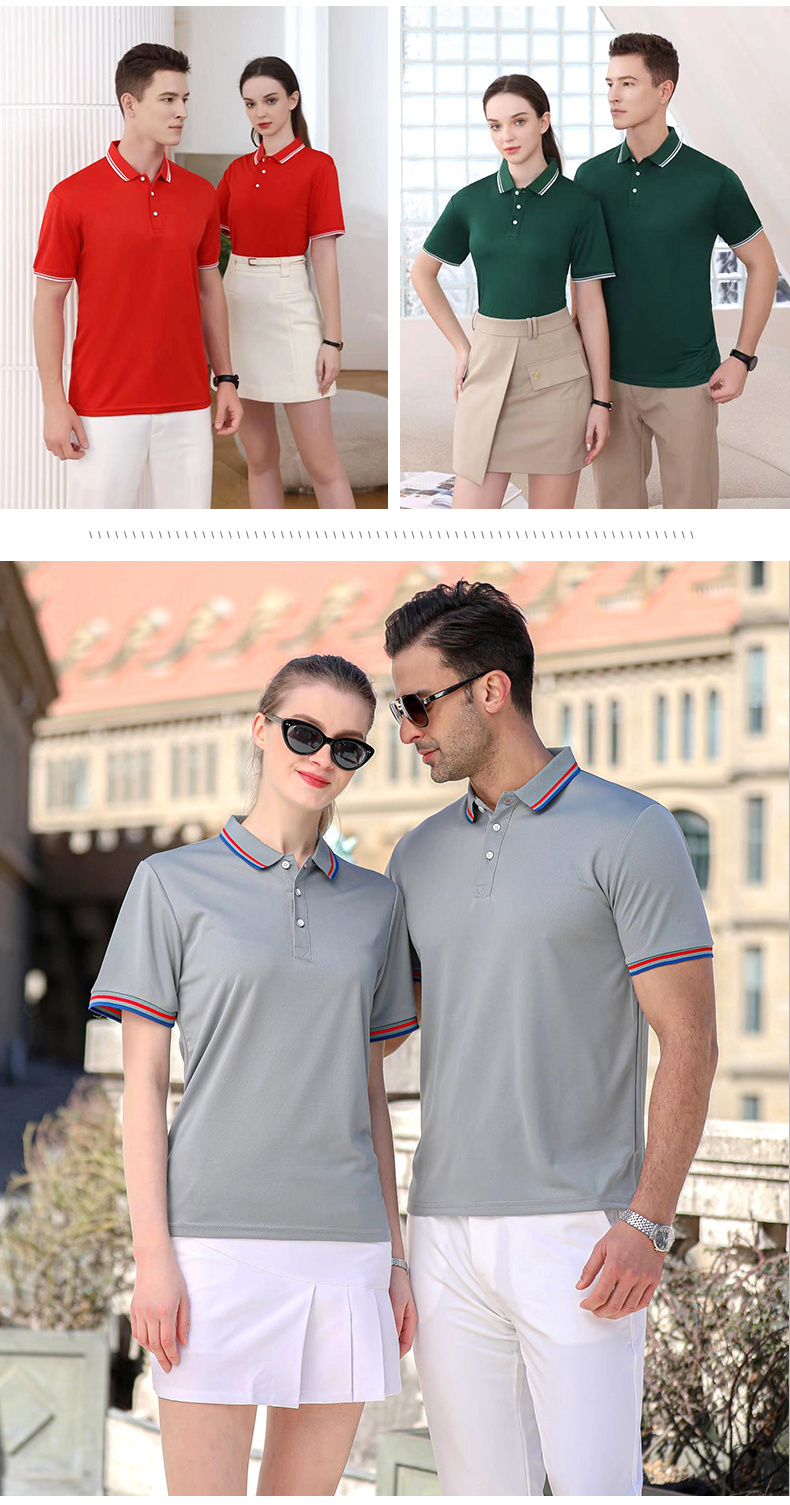 Casual Men's Golf Polo Shirt Custom Logo Embroidered on Knitted Polyester Cotton Work Material for T-Shirts