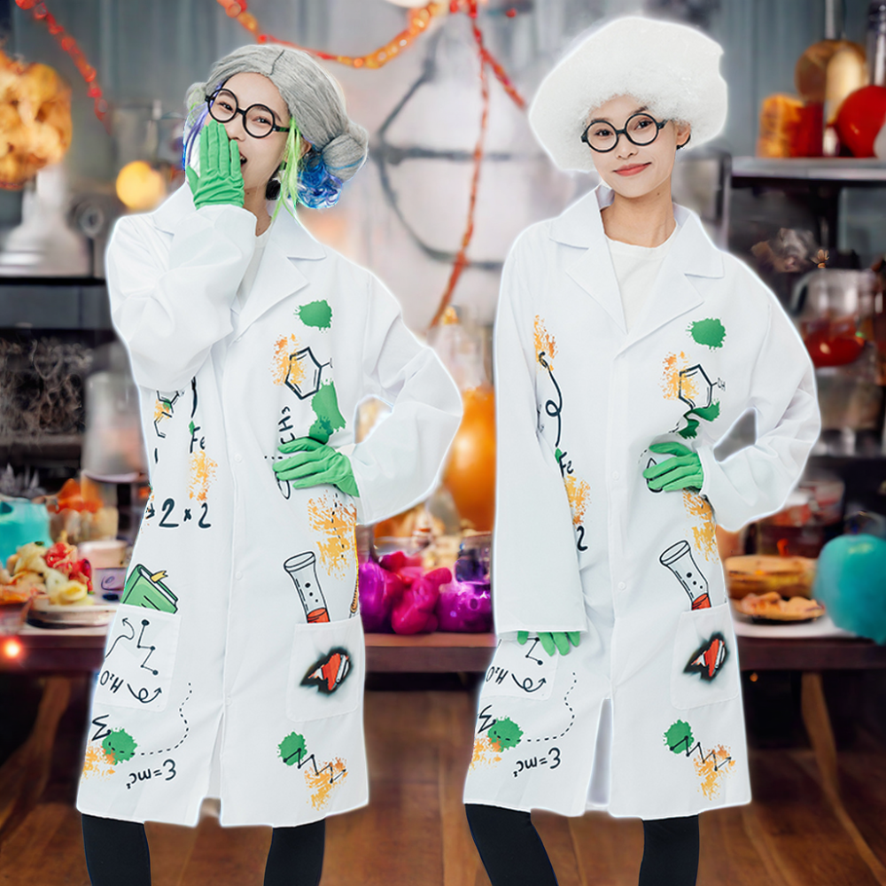 Children's Mad Scientist professional dress up costume Halloween kindergarten activity performance science experiment set