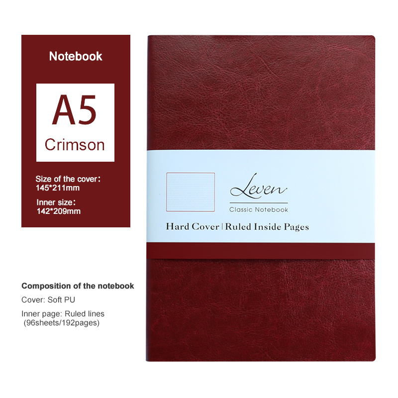 Promotional Custom Soft PU Leather Cover Business Paper Notebook for School/Office Writing