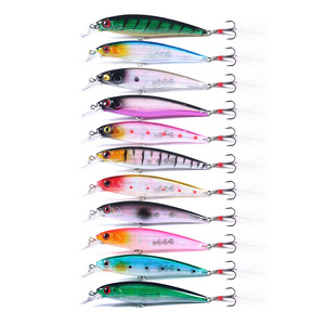 OEM 12.8g steel ball hard lure 6# feather tail hook floating minnow  fishing lure