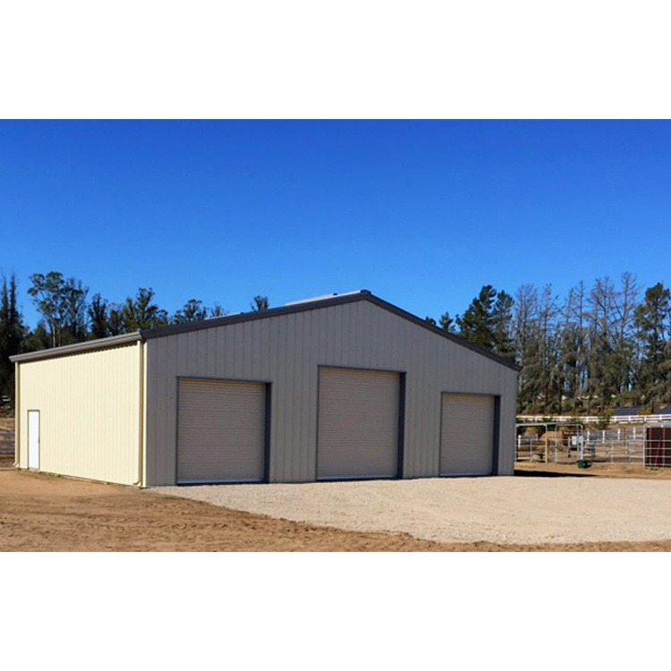 Cheap Factory Price Steel Structure Framework Prefabricated Prefab 3 Car Garage With Free Design