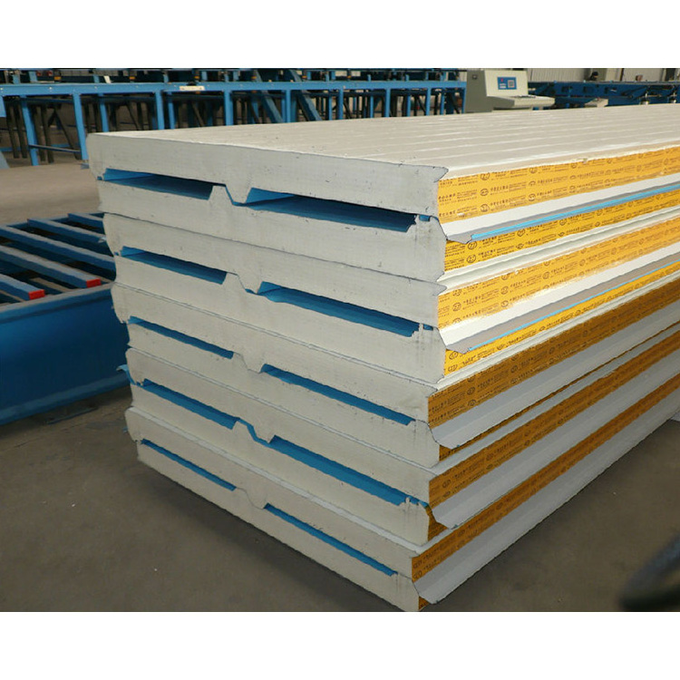 50-200mm insulated metal roof and wall pu polyurethane fireproof sandwich panels