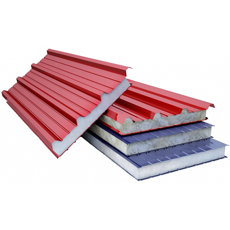 Factory price eps foam steel roof and wall sandwich panels for prefab houses