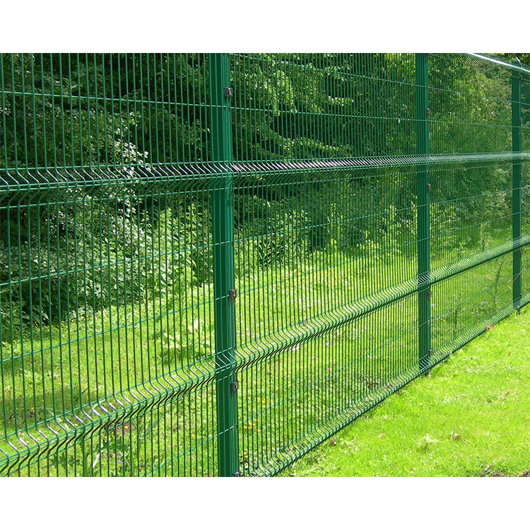 Welded Wire V Mesh Metal 3d Folding Panel Coated Green Home Garden Fence