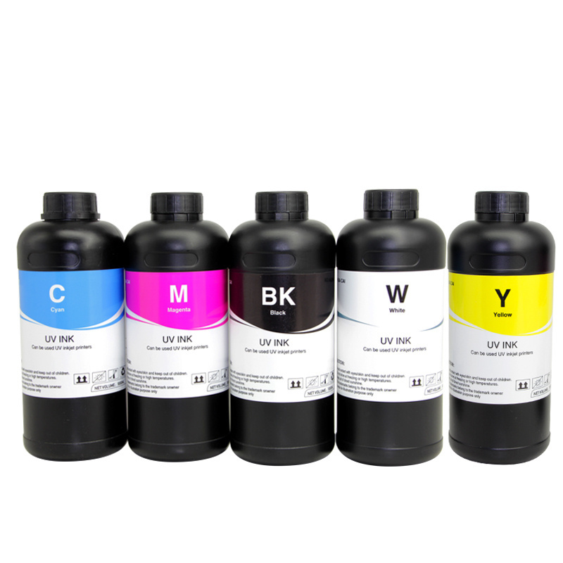 HUACAI 6 Colors UV Ink Soft Hard UV Print Ink Price For Printer For Epson 1390 TX800 L800 Printing on PVC and Glass Sheet