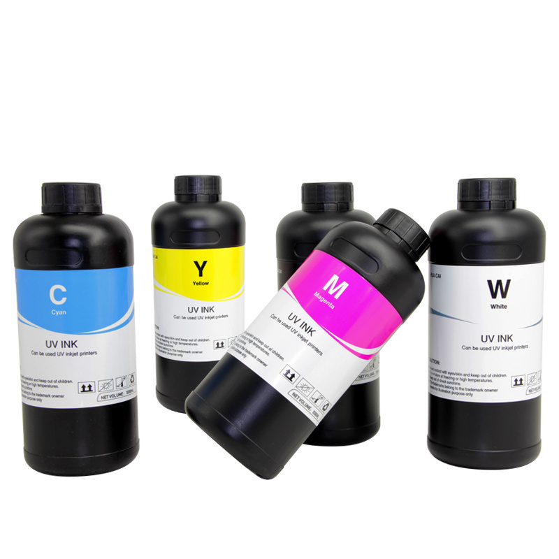 HUACAI 6 Colors UV Ink Soft Hard UV Print Ink Price For Printer For Epson 1390 TX800 L800 Printing on PVC and Glass Sheet