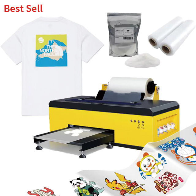 NEW R1390 L1800 Printer 1 White 6 Colors Ink A3 PET Film DTF Printer T-shirt Printing Machines Offset DTF Ink Printers