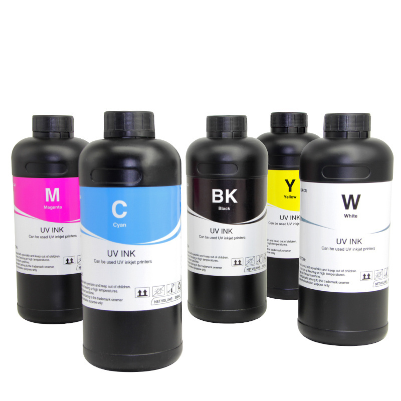 HUACAI 6 Colors UV Ink Soft Hard UV Print Ink Price For Printer For Epson 1390 TX800 L800 Printing on PVC and Glass Sheet