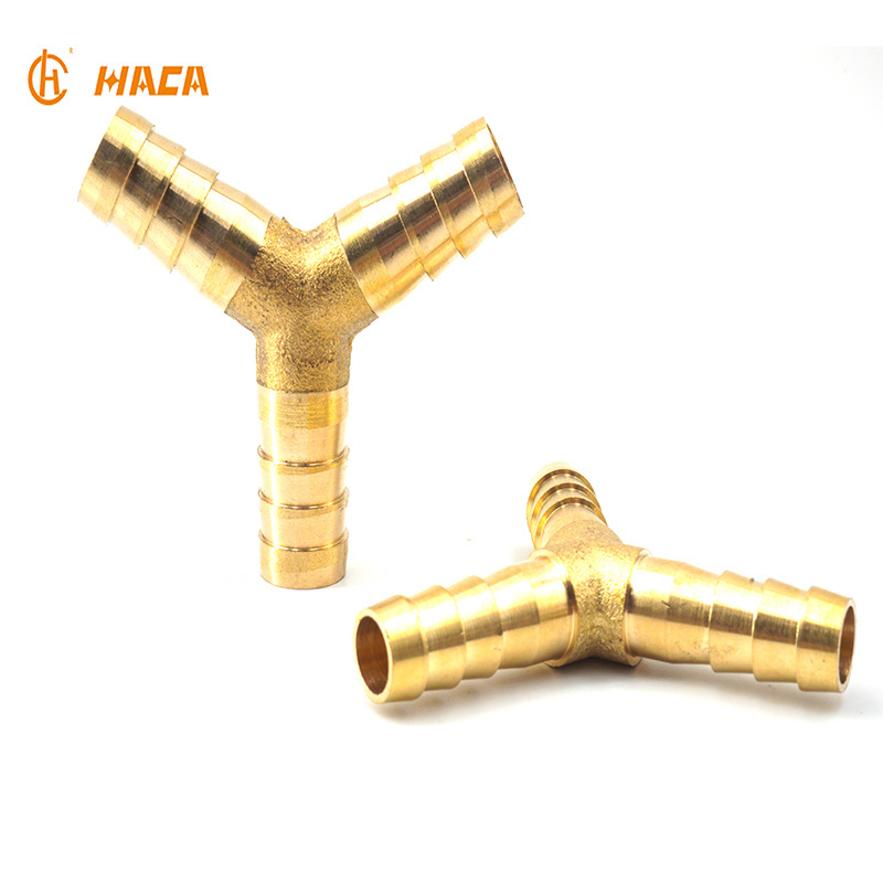 Hot sale china suppliers brass hose barb y tee pipe fitting,plastic hose connector tee