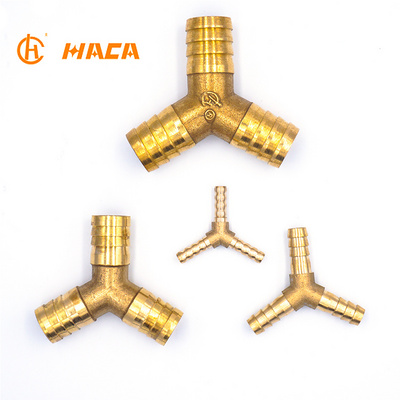 Hot sale china suppliers brass hose barb y tee pipe fitting,plastic hose connector tee