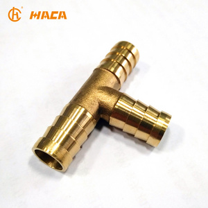 HC1029 Garden Hose Tube Connector 10mm Brass Pagoda T Joint for PU Gas Pipe