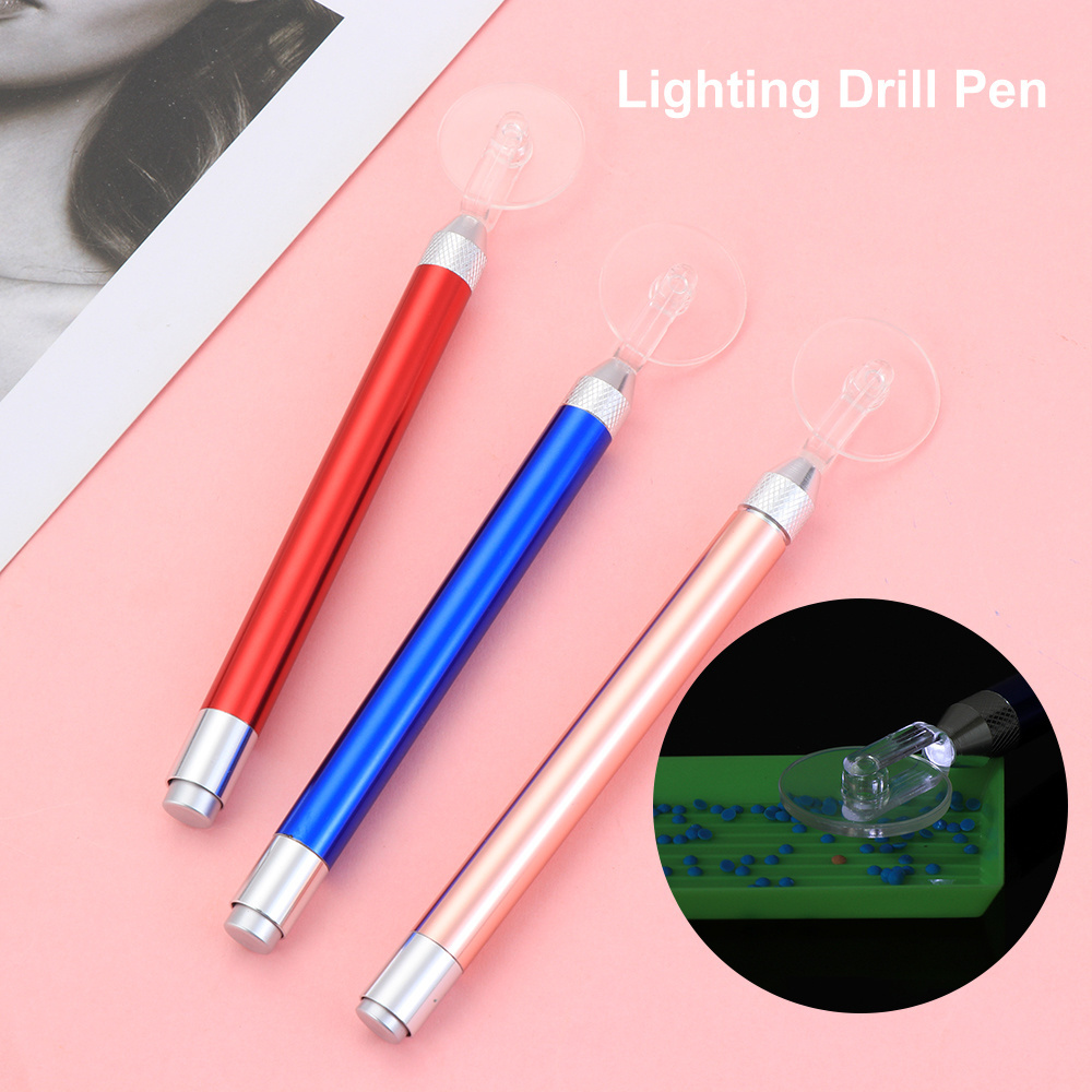 Colorful 5D Diamond Embroidery Pen Scroll Wheel with Adhesive Tape Set Drills Picker Roller for DIY Craft Diamond Painting Tool