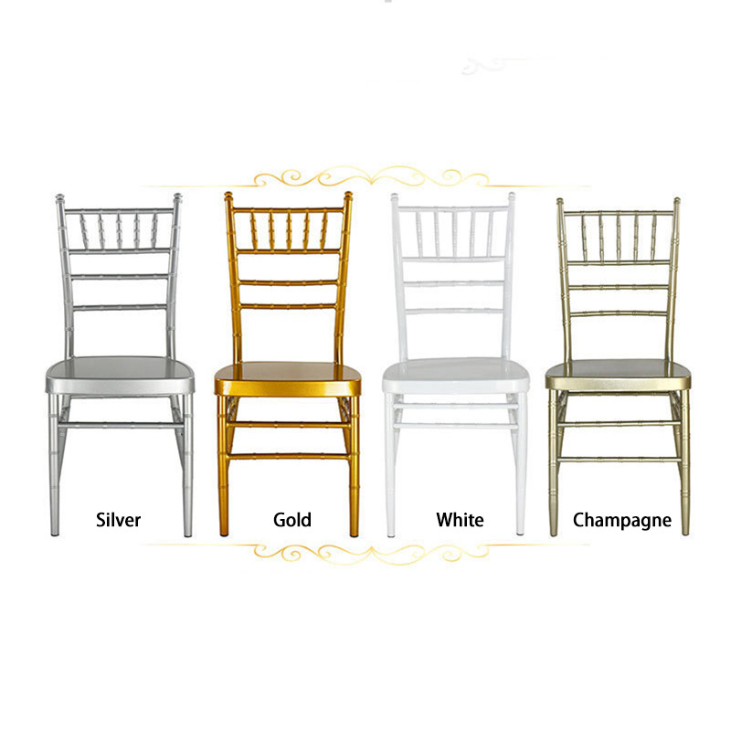 Wholesale Cheap Gold Banquet Event Chiavari Chairs, Wedding Tiffany Metal Chairs with Cushion Hotel Meeting Party Dining Chair