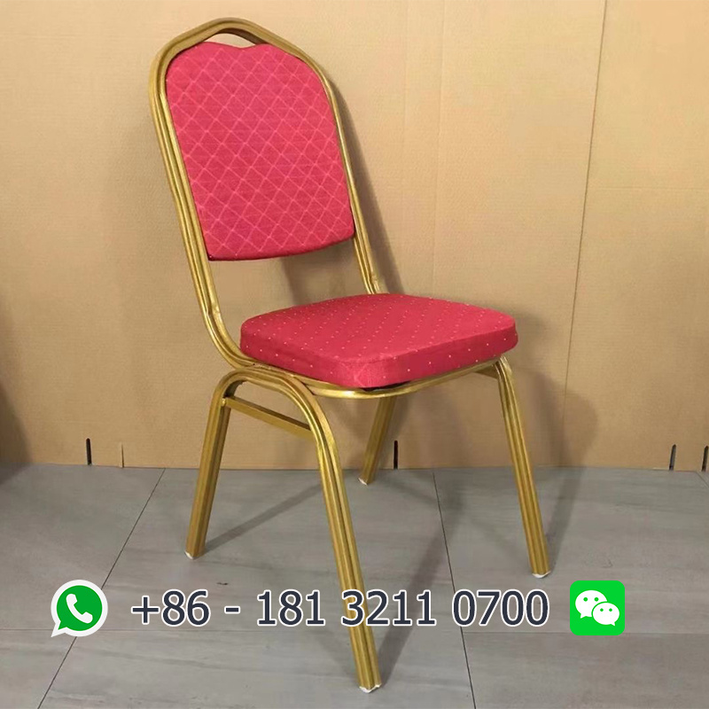 Wholesale Cheap Red Banquet Event Church Chairs, Upholstered Seat Chairs for Hotel Summit Meeting Dining Chair