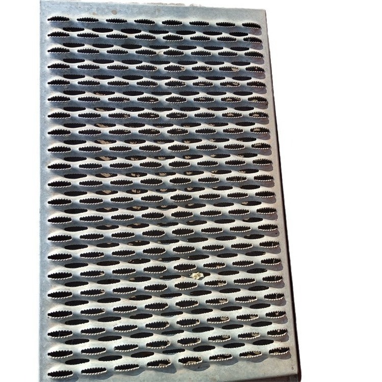 Metal grip strut steel plate anti-slip square hole perforated mesh plate factory direct workshop stairs