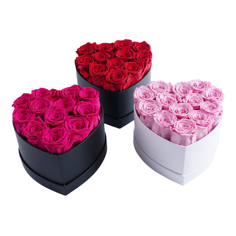 Wholesale Forever Rose Flower Box Christmas Decorations Indoor Preserved Stabilized Roses Valentine Rose Box