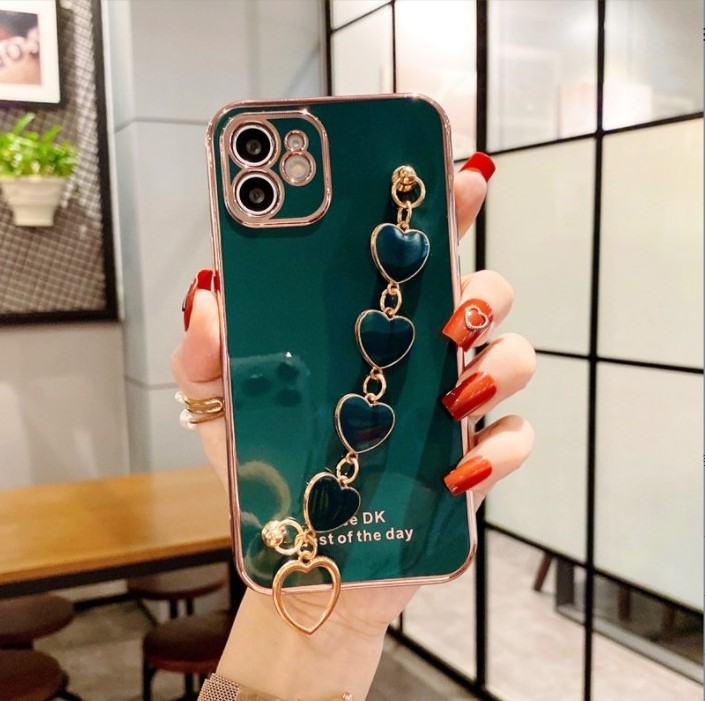 Wrist Love Strap Luxury Plating Soft TPU Case For Xiaomi CC9E A3 CC9 9 Lite Pro 10 Lite 10T 10 Bling  Phone Back Cover