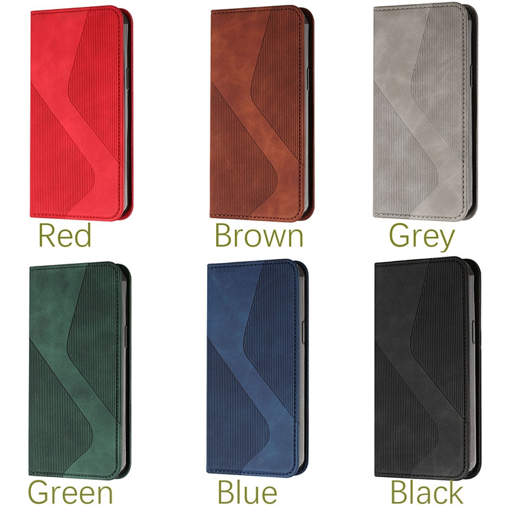 Magnetic S Line Wallet Leather Case For Samsung Galaxy S23 Ultra S22 Plus FE A25 M54 A14 A54 A34 A24 4G M14 A04E Retro Cover