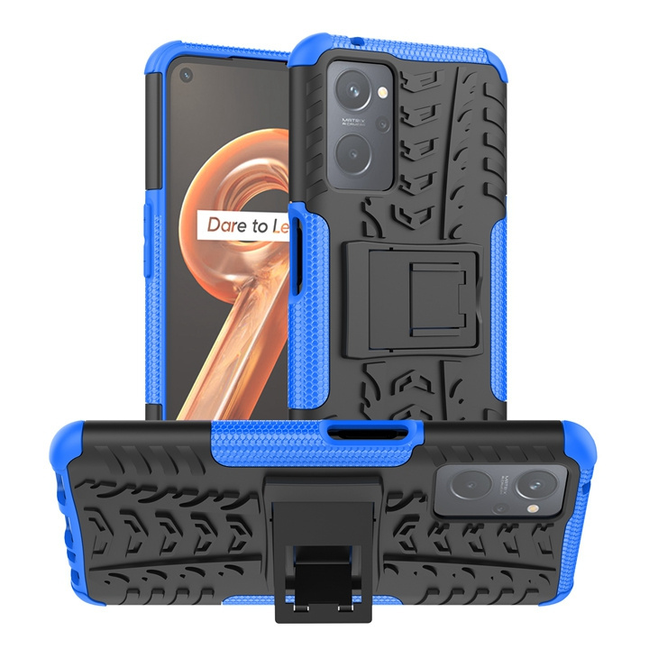 Shockproof Kickstand Armor Tyre Case For OPPO Realme 9i C21Y C25Y C35 A57S 4G A57 5G A77 Hybrid Tire TPU PC Phone Back Cover