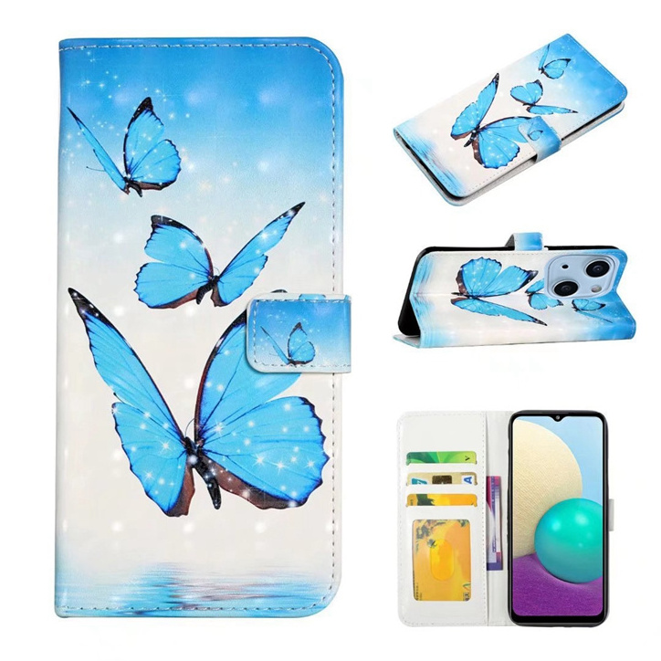 3D Fashion Wallet Leather Case For IPhone 15 14 13 12 Mini 11 Pro Max X XR XS 8 7 6 6S Plus Lace Flower Feather Flip Stand Cover