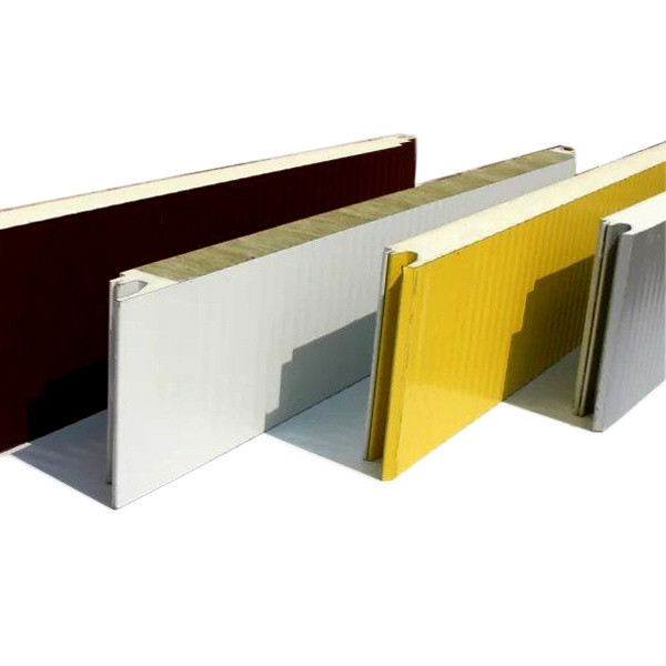 Low Price Polyurethane Sandwich Panel/Rock wool panel  For Garage Doors and Wall