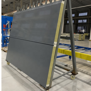 Metal sheet insulating panel Roof/Wall rock wool sandwich panel for workshop