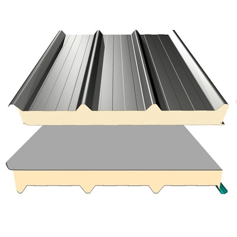 Thermal Insulation 50~200mm Thickness Polyurethane / PU Sandwich Panel Roofing and Wall