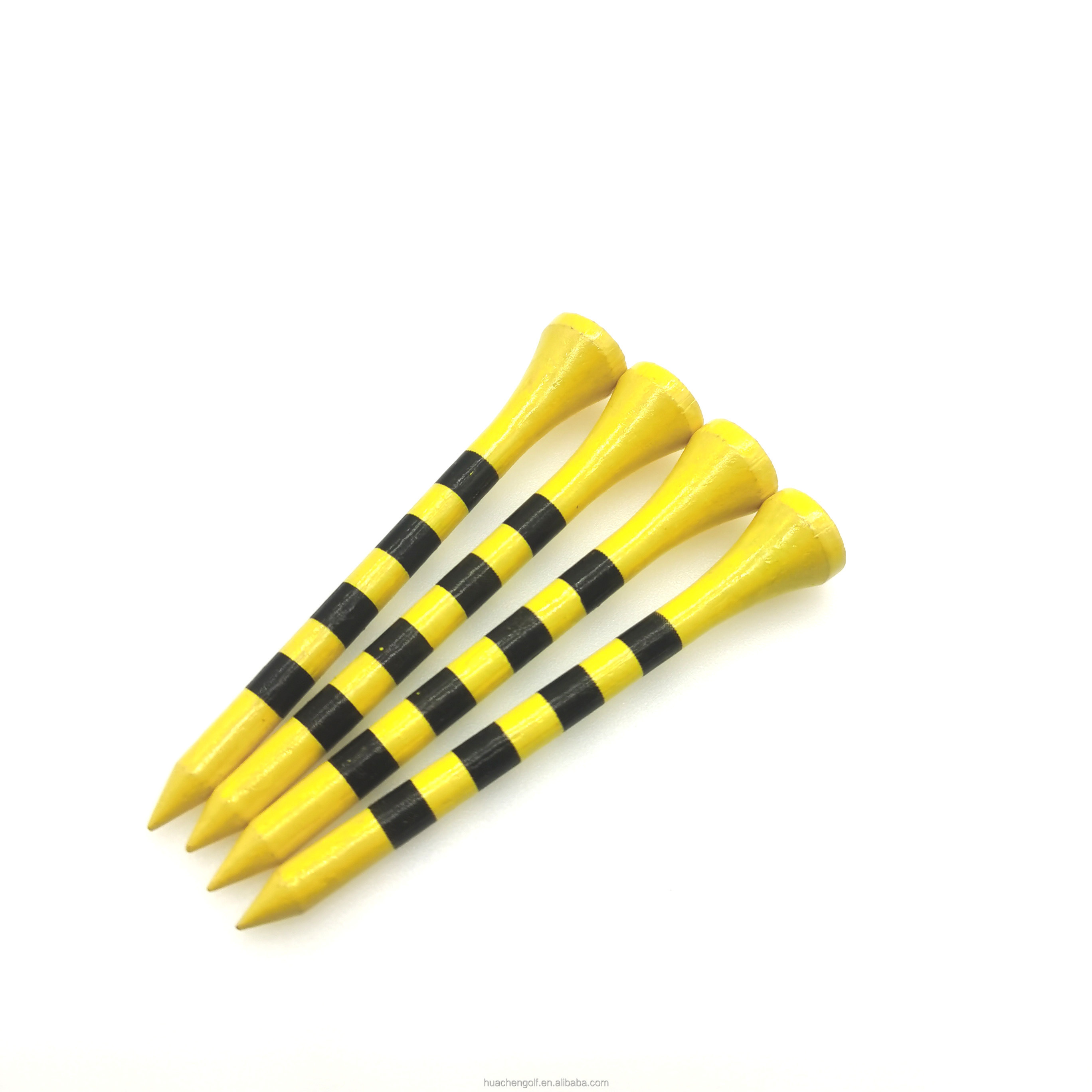 70mm/83mm long tees High Quality Factory Price Stripes printing Bamboo golf tees for wholesales