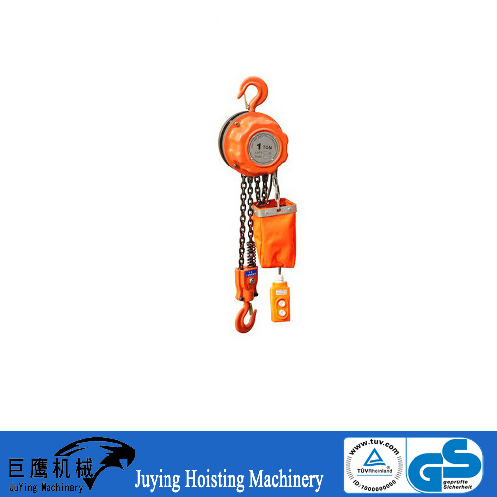 1ton building used chain electric hoist,easy operation remote control chain hoist,DHK type electric chain