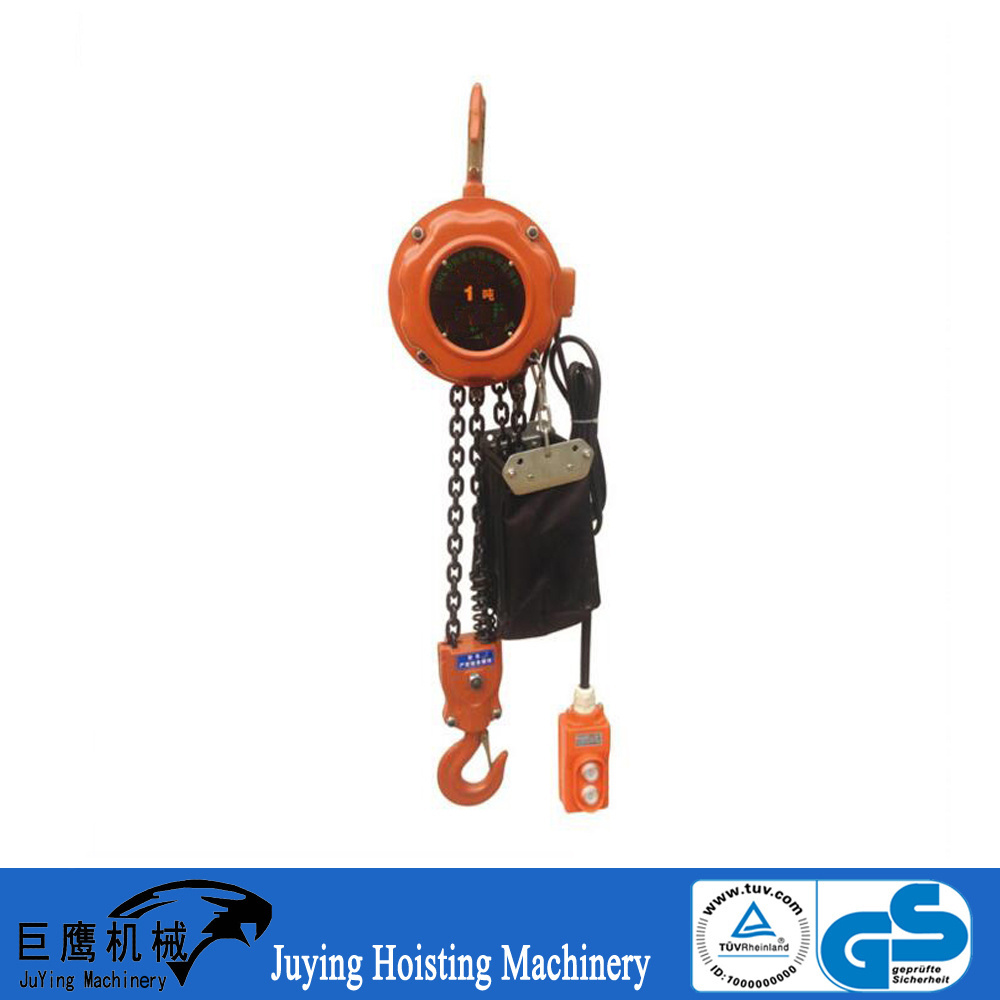 1ton building used chain electric hoist,easy operation remote control chain hoist,DHK type electric chain