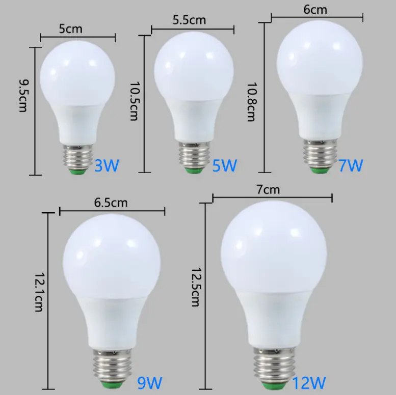 B22/E27 LED bulb material high quality plastic aluminum 5w 7w 9w 12w 15w 18w SKD bulb material