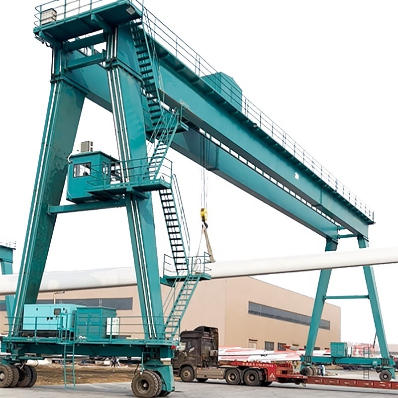 50 ton 60 ton bridge rubber tyre mobile straddle carrier for port