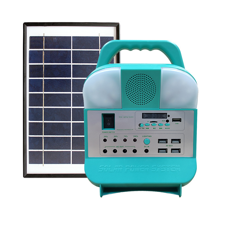 Portable Wholesale Mini Off Grid Home Solar Energy Panel Power System 3 LED Light bulbs 2 built - in lights Kits