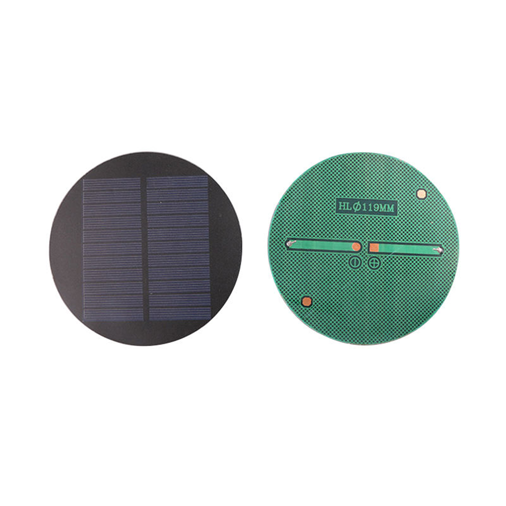 Best quality OEM ODM 1W 5.5V 190mA 119*119mm Epoxy Cell Led Light Custom Mini Round Shape Solar Panel