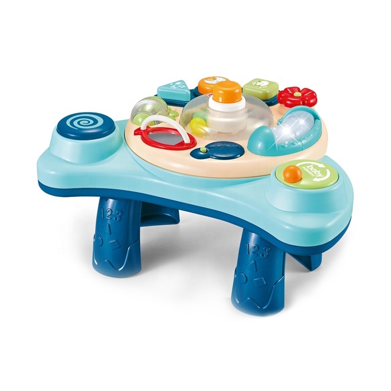 HUADA 2023 Early Educational Game Set Baby Musical Learning Table Toys with Light & Music