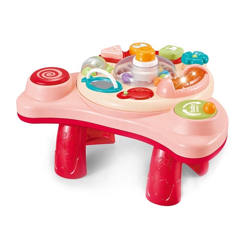 HUADA 2023 Early Educational Game Set Baby Musical Learning Table Toys with Light & Music