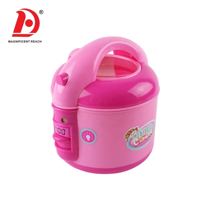 HUADA Pretend Play Cook Item Pink Plastic Intelligence Rice Cooker Dream Mother Garden Kitchen Food Toy Set for Kids