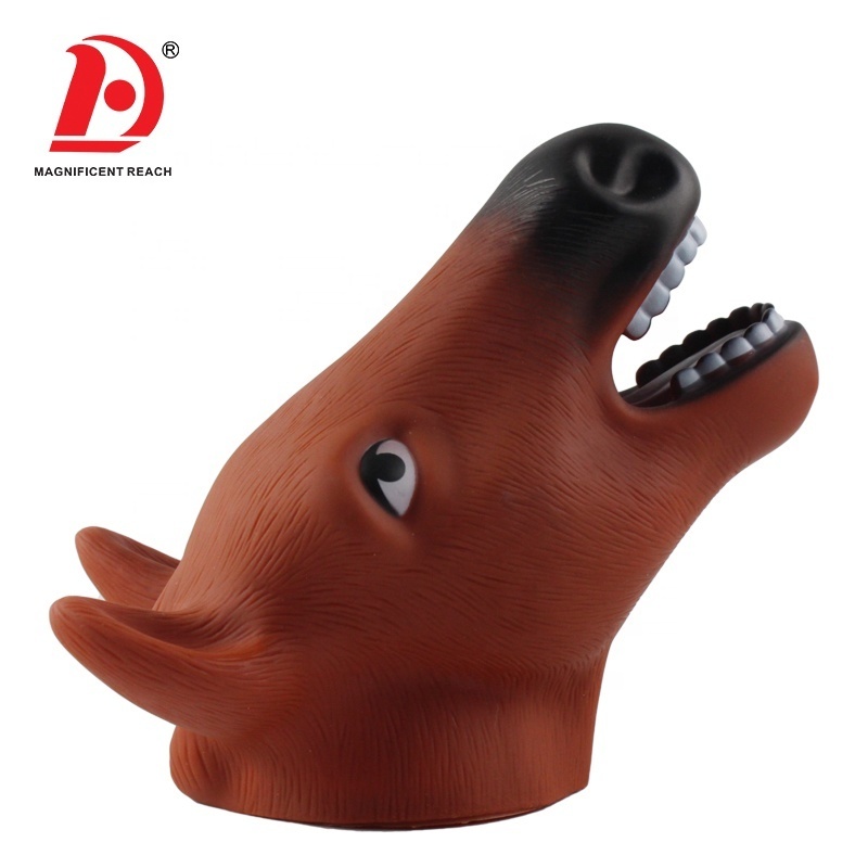 HUADA Interesting Pretend Play Game Set Animal Hand Puppet Plastic Horse Head Model Toy for Kids