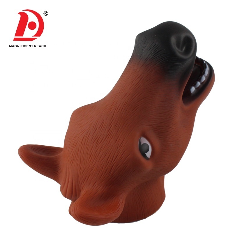 HUADA Interesting Pretend Play Game Set Animal Hand Puppet Plastic Horse Head Model Toy for Kids