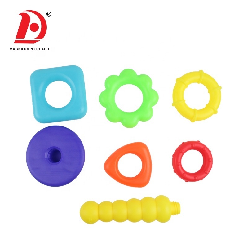 HUADA 2023 High Quality Baby Intelligence Educational Game Set Colorful Rainbow Stacking Rings Toy