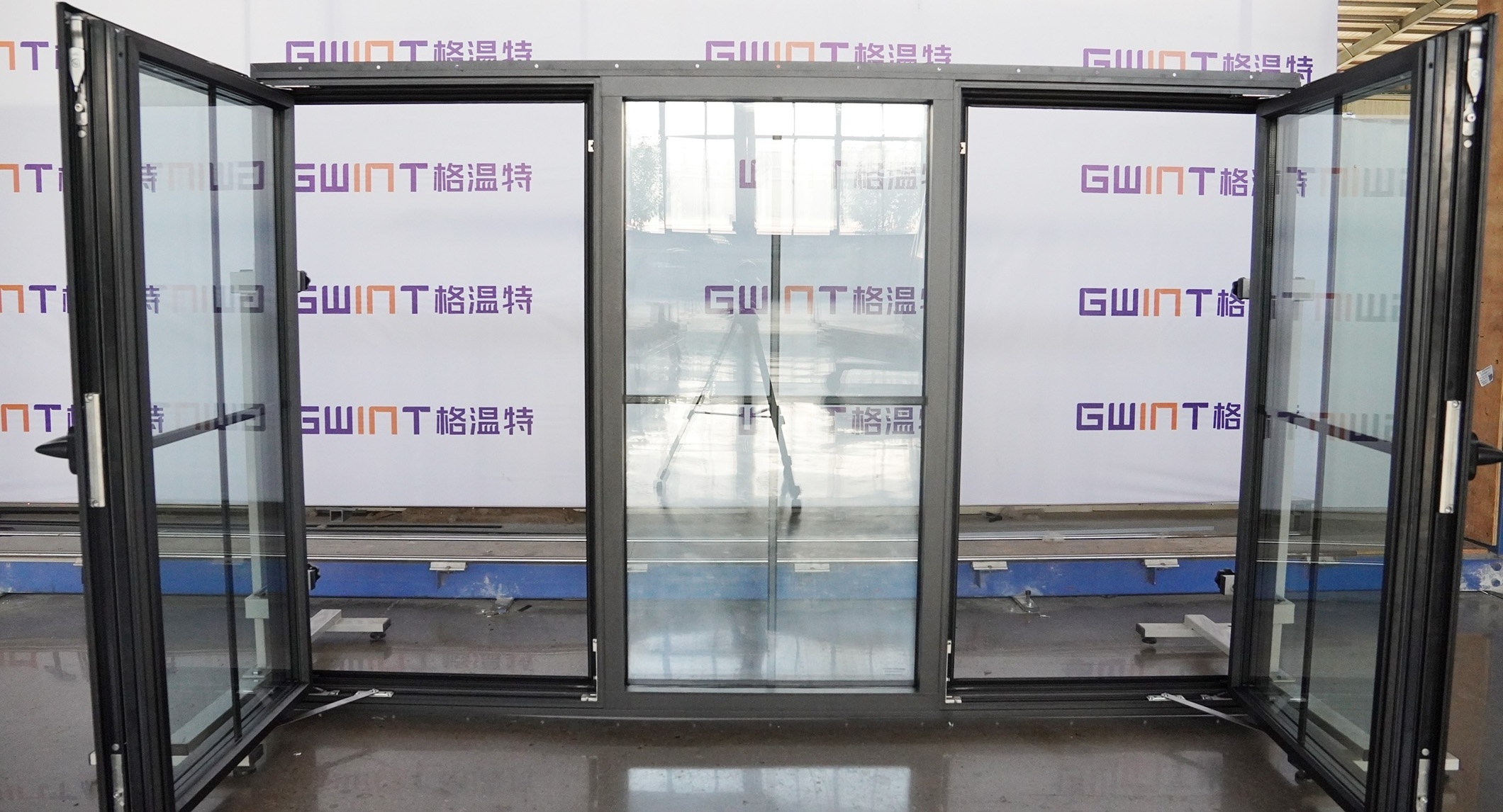 GWINT Aluminium Windows And Doors Blinds For Window Thermal Break Insulation Window Soundproof Windows For Sale